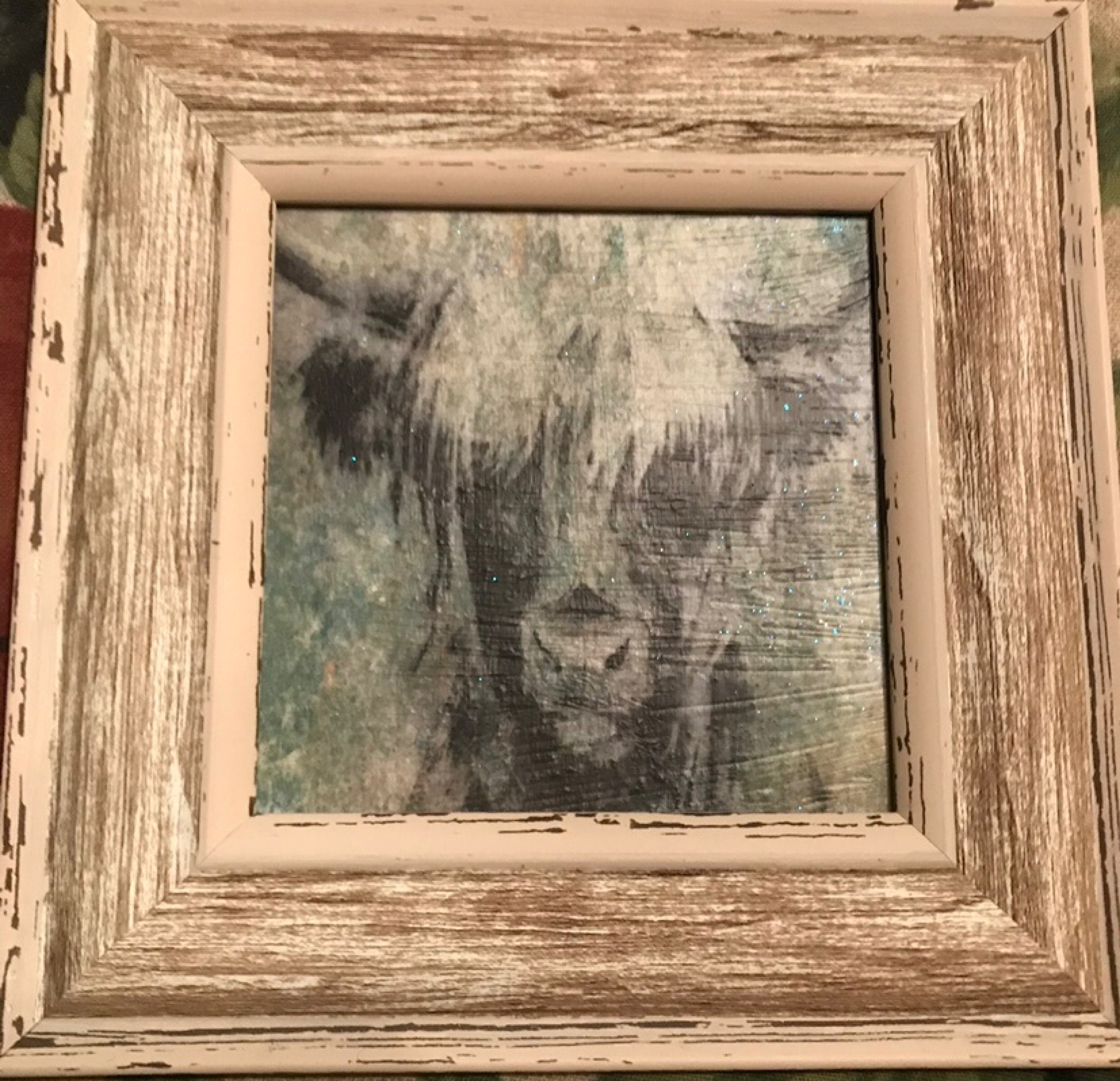 Highland Cow Wall Art-Paint Transfer Picture-Highland 