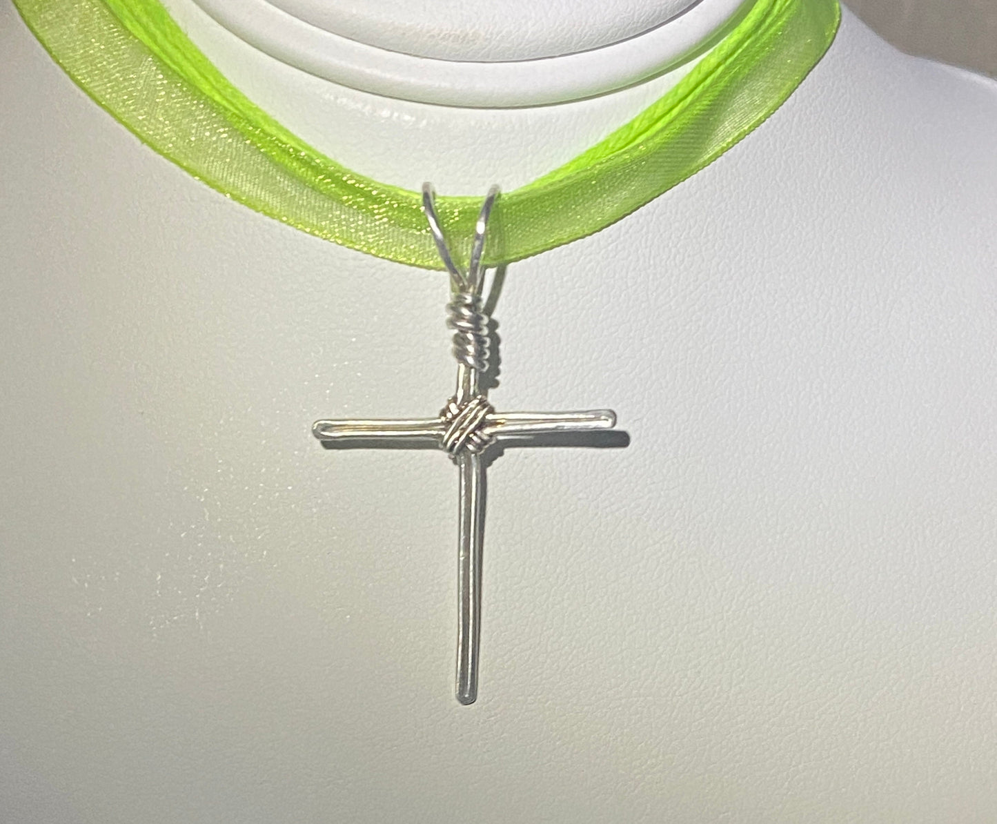 Silver Hand Crafted Cross-Silver Cross-.935 Argentium Silver-.925 Sterling Silver