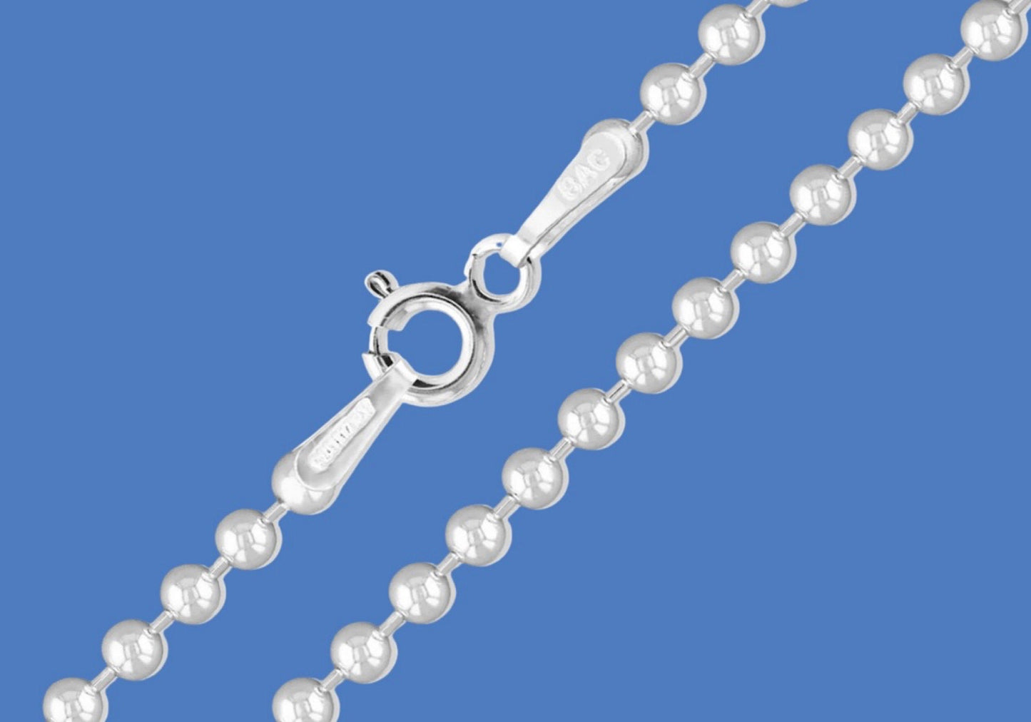 Italian 1.5mm .925 Sterling Silver Ball Chain