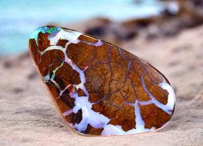 Beautiful 9.3cts Freeform Australian Koroit Boulder Opal Cabochon for Jewelry Making-Great Polish-Option for Pendant or Necklace, Unset