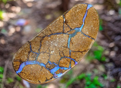 18.8ct Modern Oval/Freeform Shaped Australian Boulder Opal Stone-Loose Cabochon for Jewelry Making-Option for Pendant or Complete Necklace