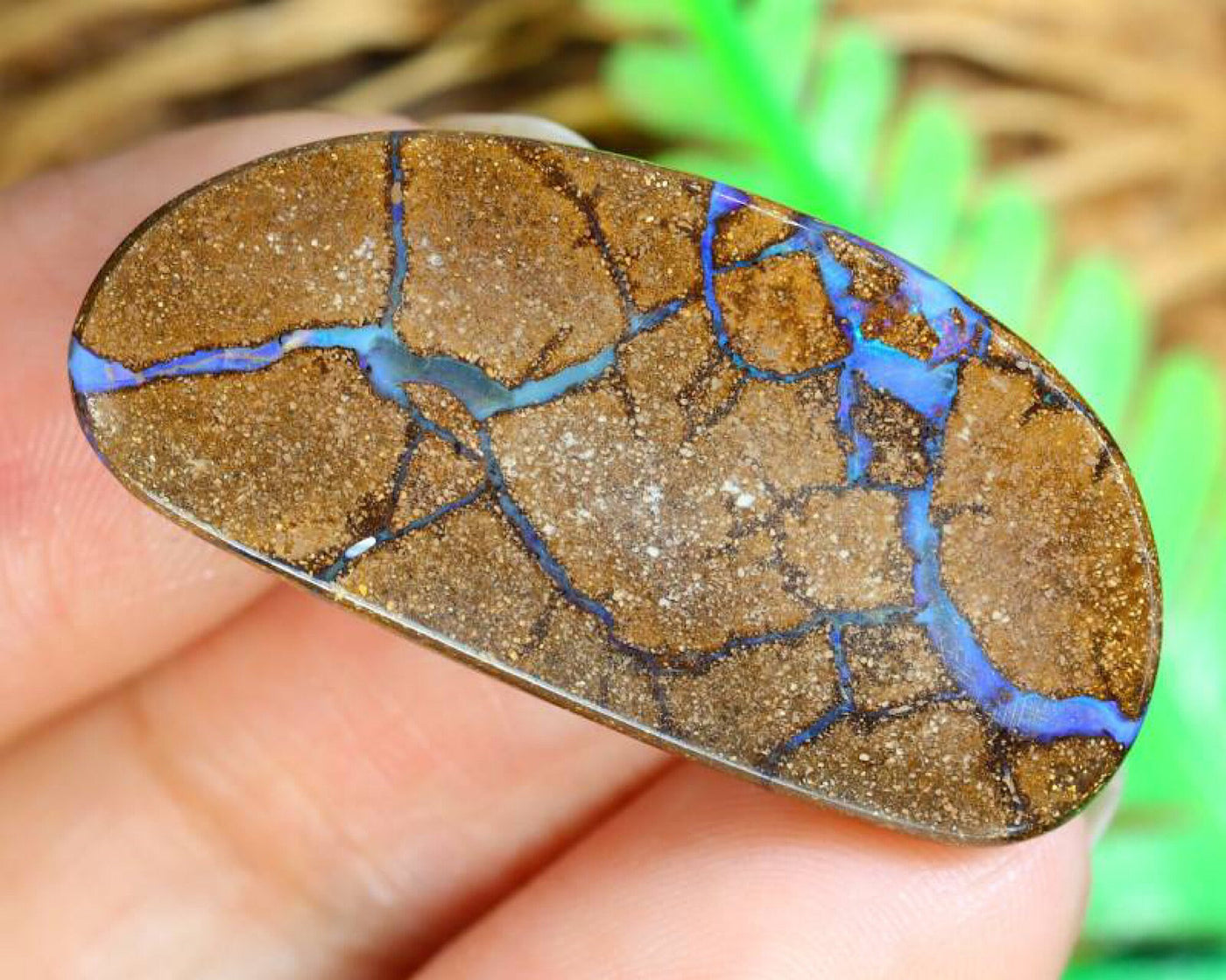 18.8ct Modern Oval/Freeform Shaped Australian Boulder Opal Stone-Loose Cabochon for Jewelry Making-Option for Pendant or Complete Necklace