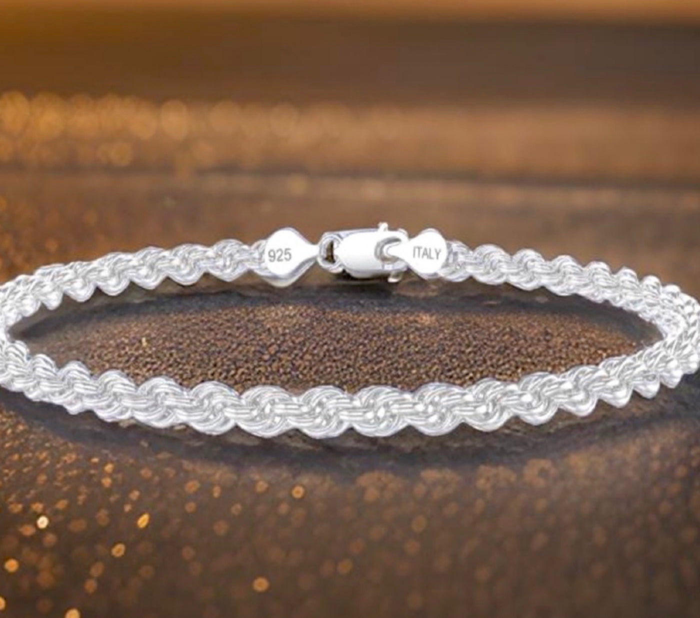 Stunning 3.4mm .925 Sterling Silver Bracelet in 3 Sizes/Thick Wide Chain/Great Gift for Dad, Husband or Grandpa