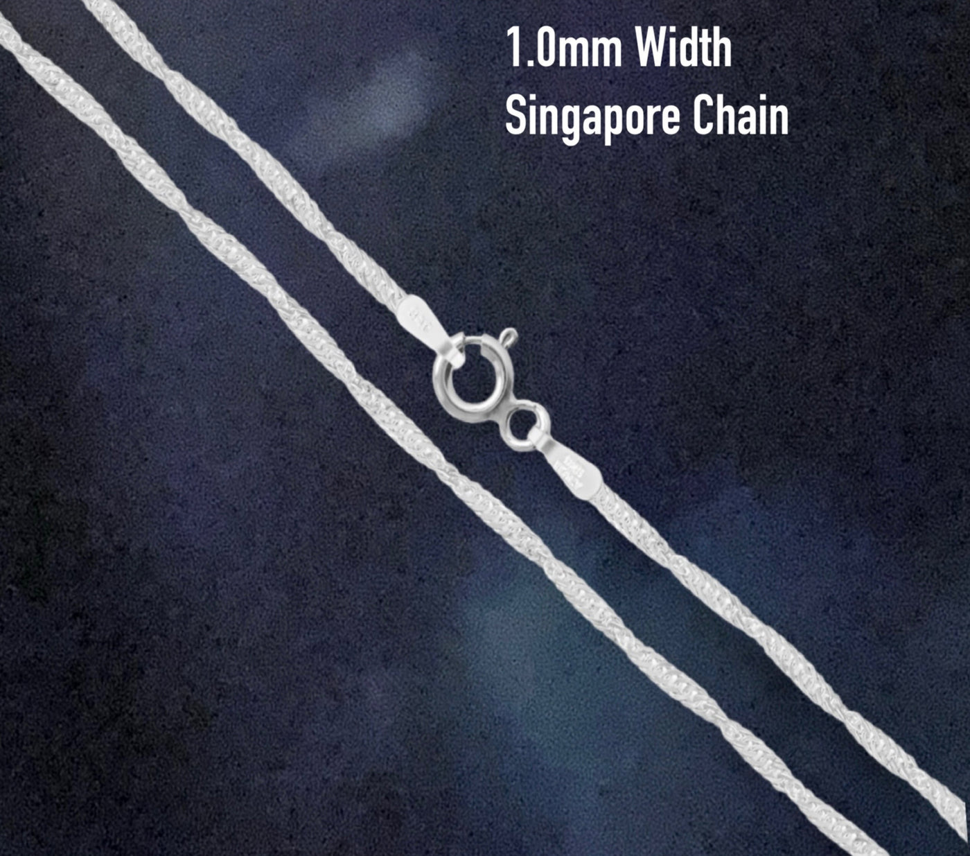 925 Sterling Silver Singapore Chain-Italian Made-3 Widths 1.0-2.3mm-Multiple Widths-Unisex Jewelry-Chains for Pendants-Fathers Day Gift